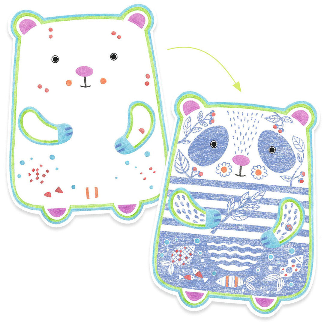 djeco magische kleurplaten - potlood - wilde dieren | DJ00062 | 2