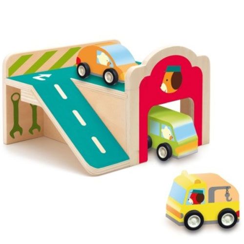 djeco mini garage + 3 autootjes | DJ06387 | 0