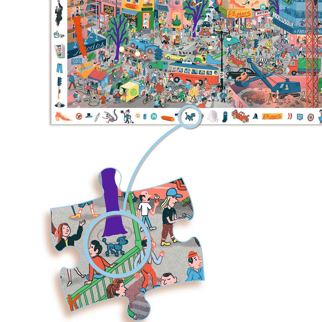 djeco observatiepuzzel de stad - 200st | DJ07515 | 2