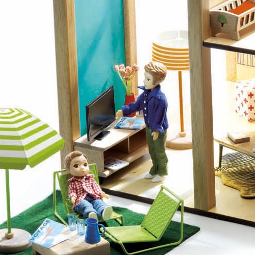 djeco poppenhuis salon tv | DJ07827 | 1