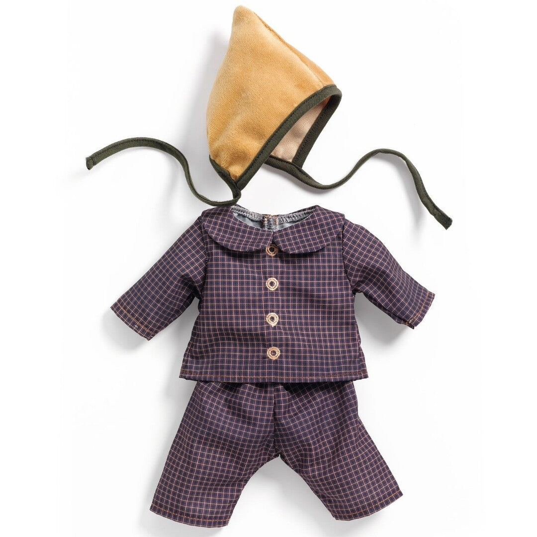 djeco poppenkledingset pomea - ambre - 32 cm | DJ07733 | 0