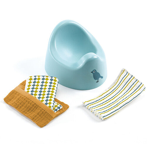 djeco poppenpotje met babydoekjes pomea - 36 cm | DJ07853 | 0