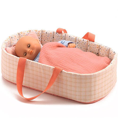 djeco poppenreiswieg pomea - roze - 36 cm | DJ07844 | 1