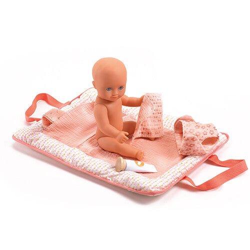 djeco poppenverschoonset pomea - roze - 5-delig | DJ07850 | 0