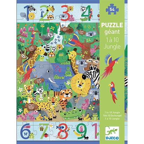 djeco puzzel 1 tot 10 - jungle - 54st | DJ07148 | 0