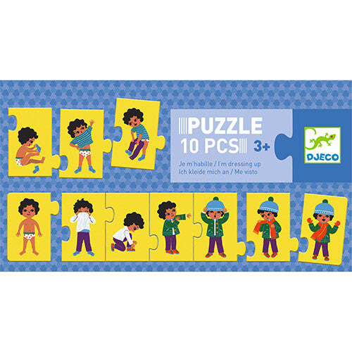 djeco puzzel aankleden in de winter - 10st | DJ08188 | 1