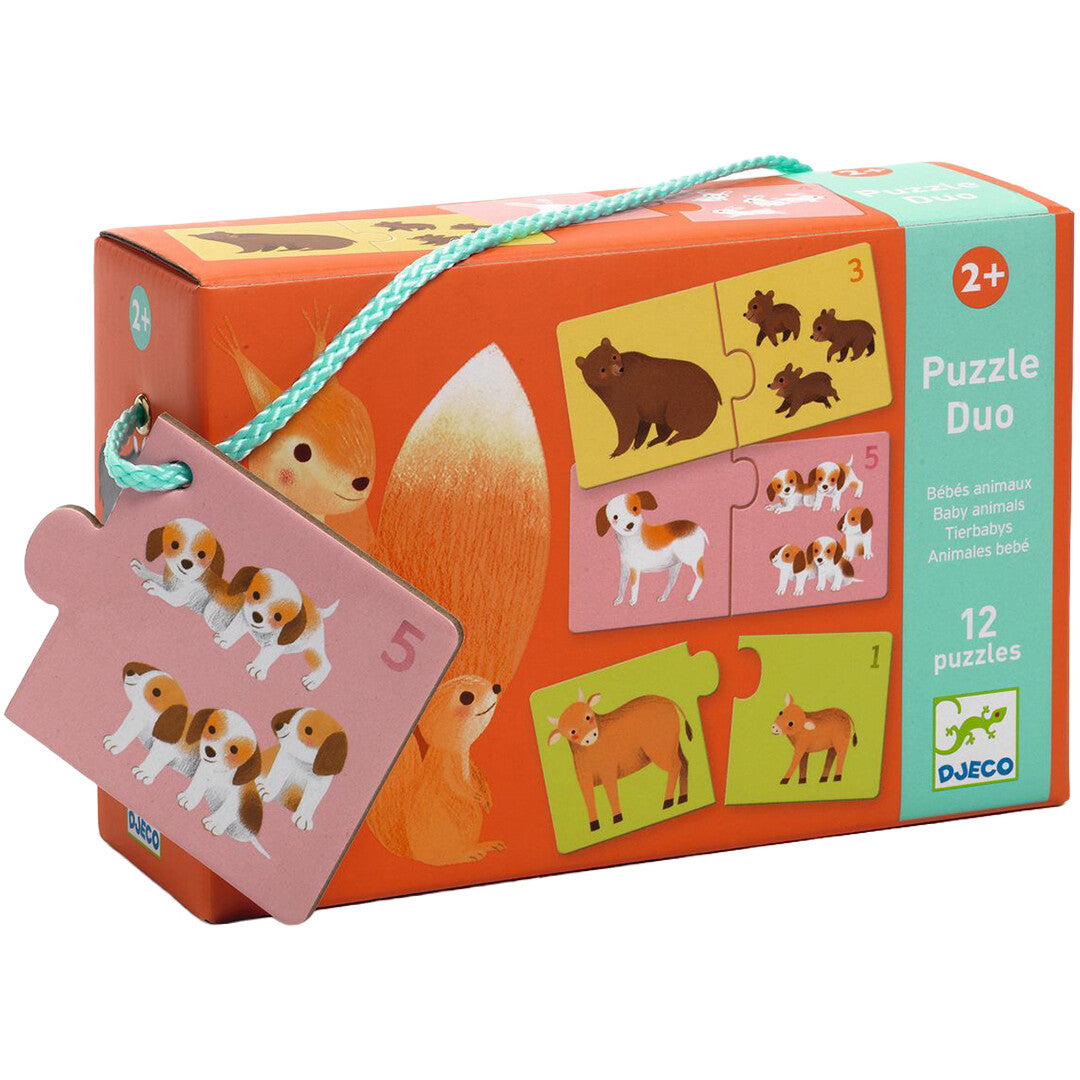 djeco puzzel duo babydieren - 12x2st | DJ08197 | 0