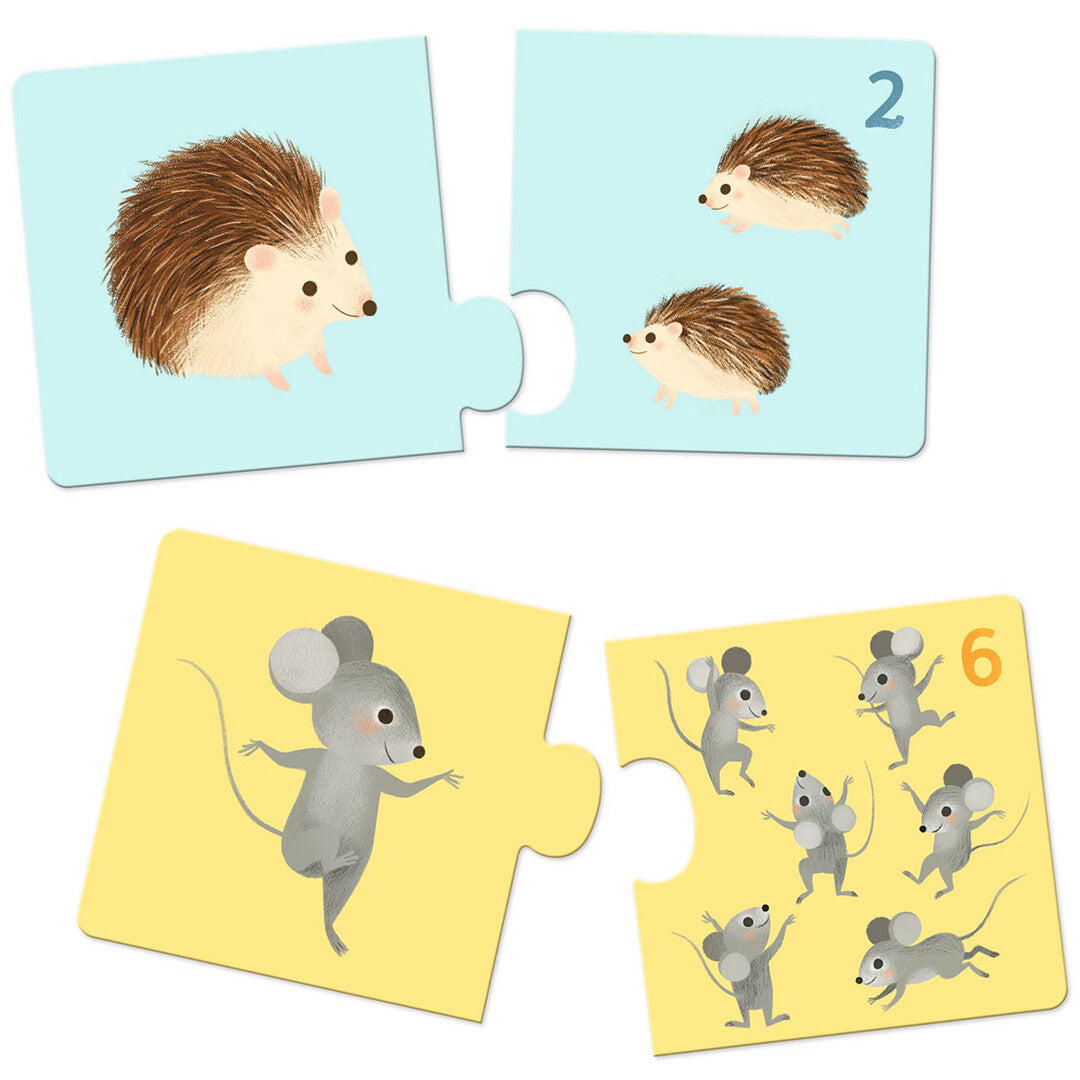 djeco puzzel duo babydieren - 12x2st | DJ08197 | 1