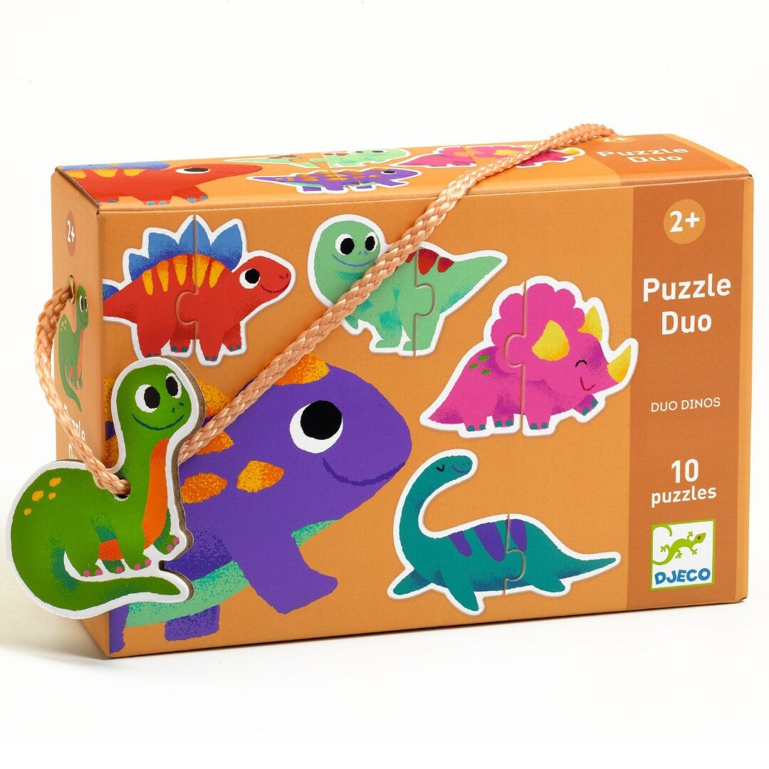 djeco puzzel duo dinosaurussen 10x2st | DJ08263 | 0