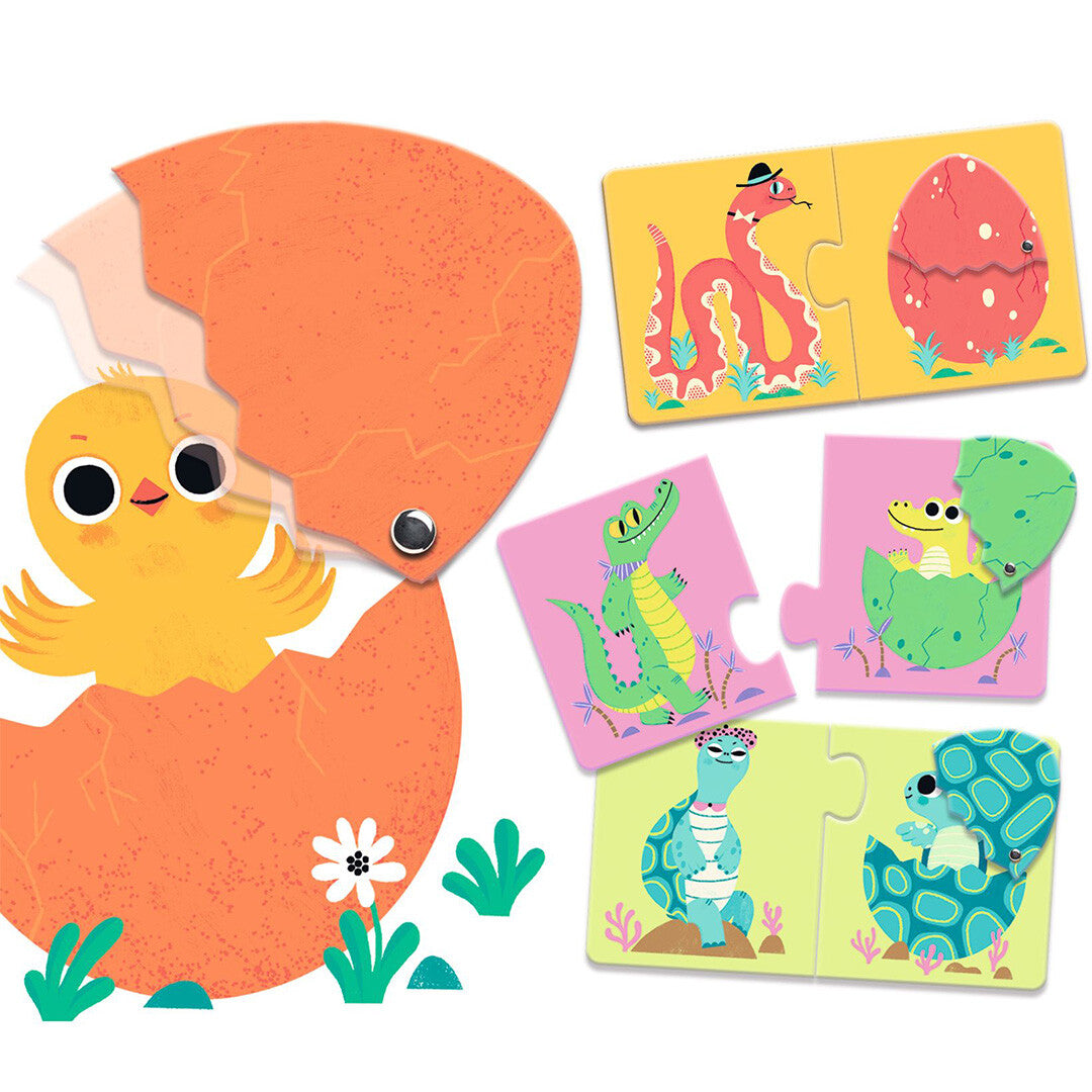 djeco puzzel duo in het ei - 6x2st | DJ08193 | 1