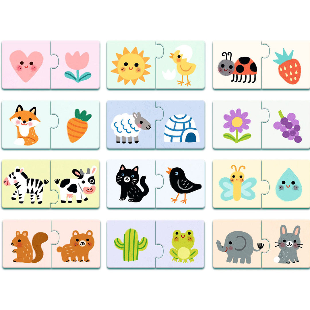 djeco puzzel duo - kleuren - 12x2st | DJ08273 | 0