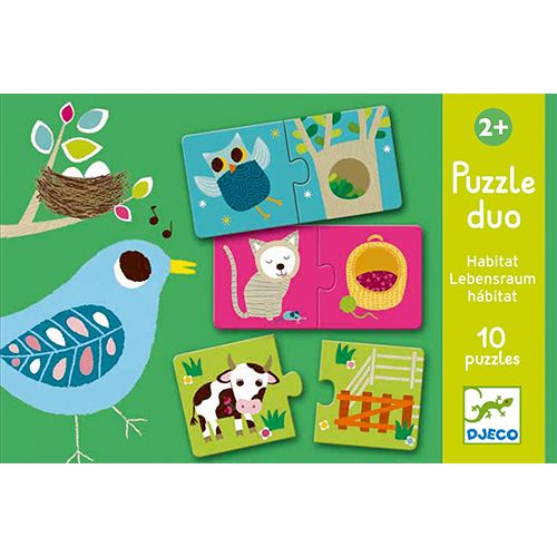 djeco puzzel duo leefruimte (10x2st)  | DJ08164 | 0