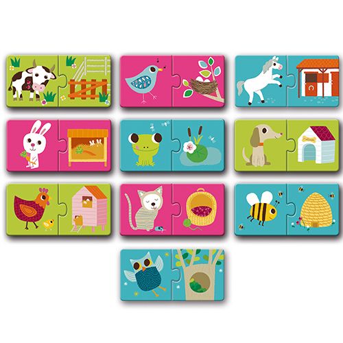djeco puzzel duo leefruimte (10x2st)  | DJ08164 | 2