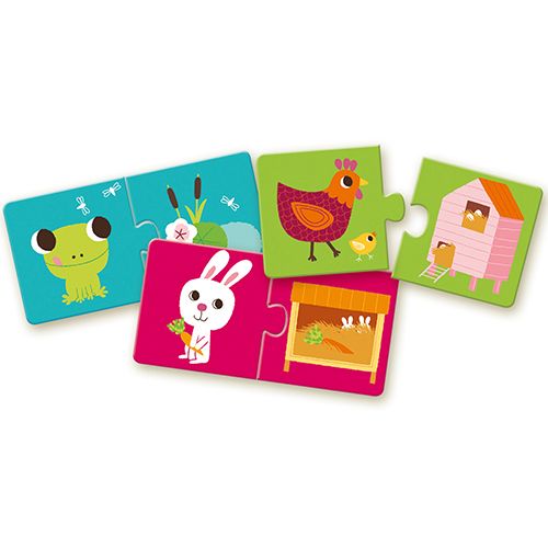 djeco puzzel duo leefruimte (10x2st)  | DJ08164 | 3