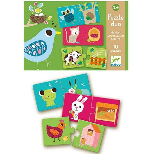 djeco puzzel duo leefruimte (10x2st)  | DJ08164 | 5