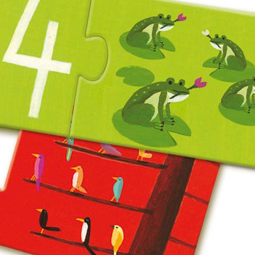 djeco puzzel duo nummers (10x2st)  | DJ08151 | 2