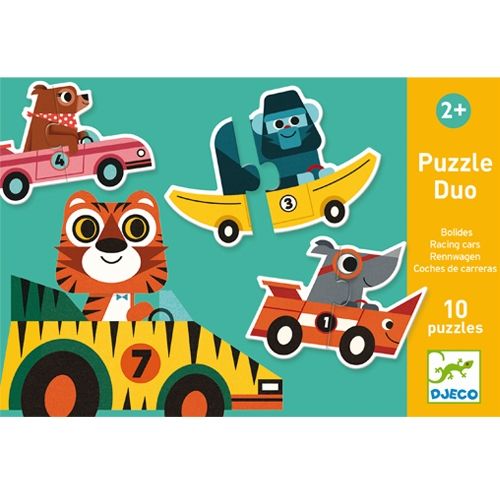 djeco puzzel duo racewagens 10x2st | DJ08148 | 0
