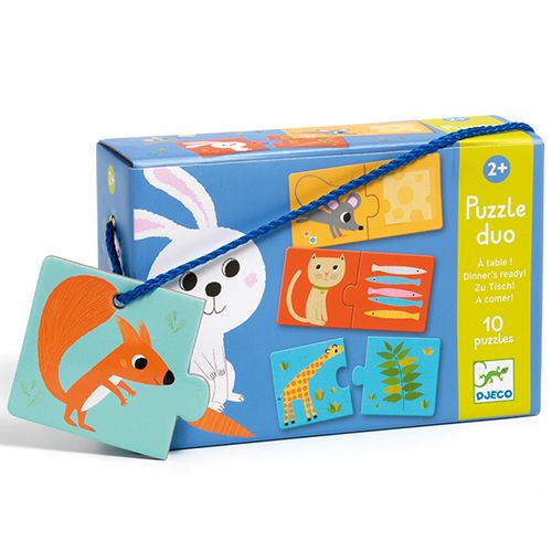 djeco puzzel duo wie eet wat (10x2st)  | DJ08166 | 5