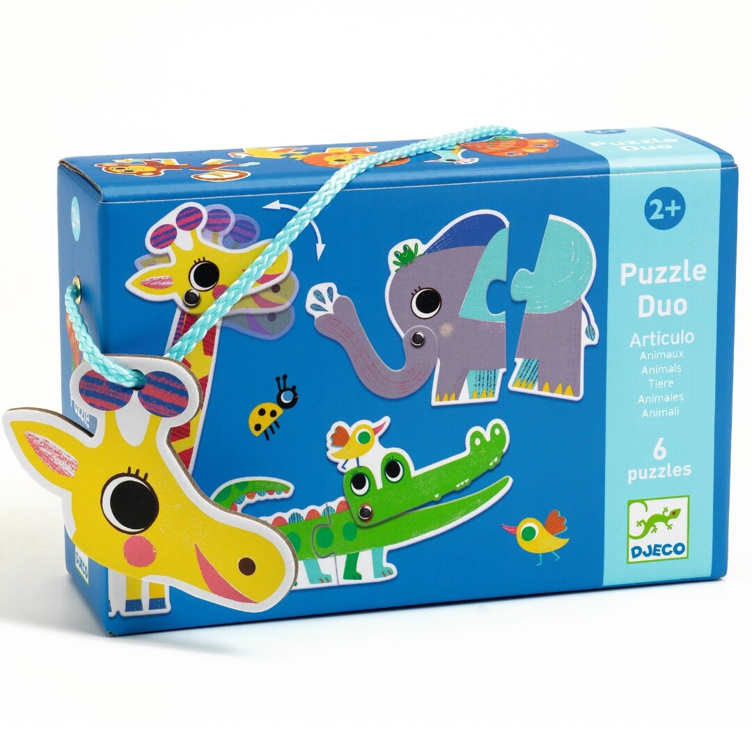 djeco puzzel duo wilde dieren 6x2st  | DJ08262 | 0