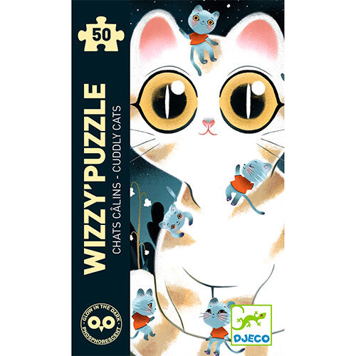 djeco puzzel glow in the dark knuffelige kat - 50st | DJ07021 | 0