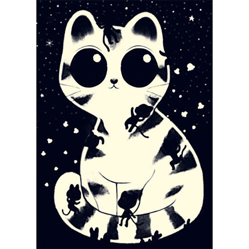 djeco puzzel glow in the dark knuffelige kat - 50st | DJ07021 | 3
