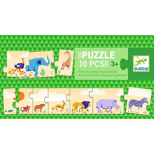 djeco puzzel klein en groot - 10st | DJ08189 | 0