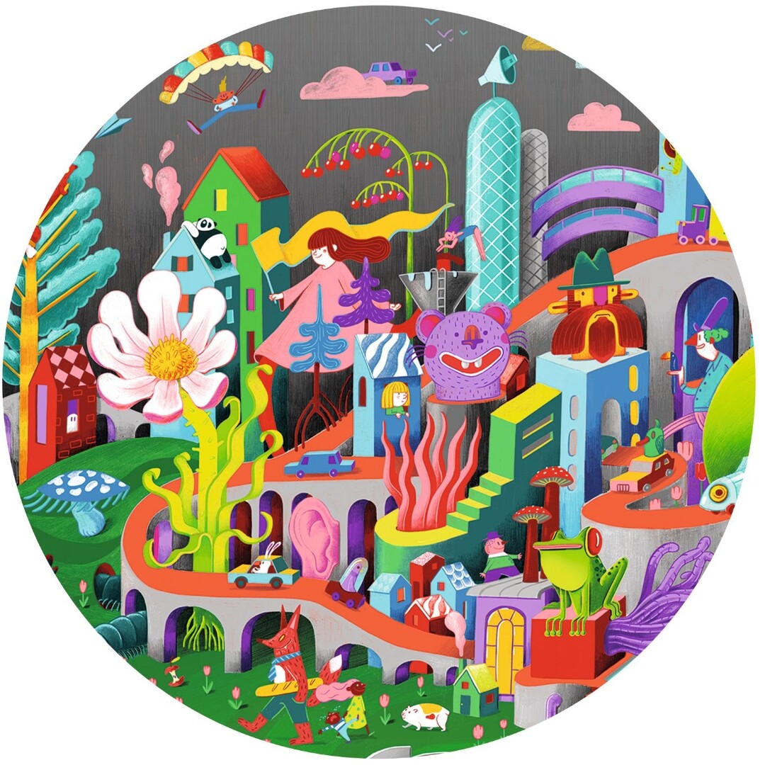 djeco puzzel observation crazy town - 200st | DJ07462 | 1