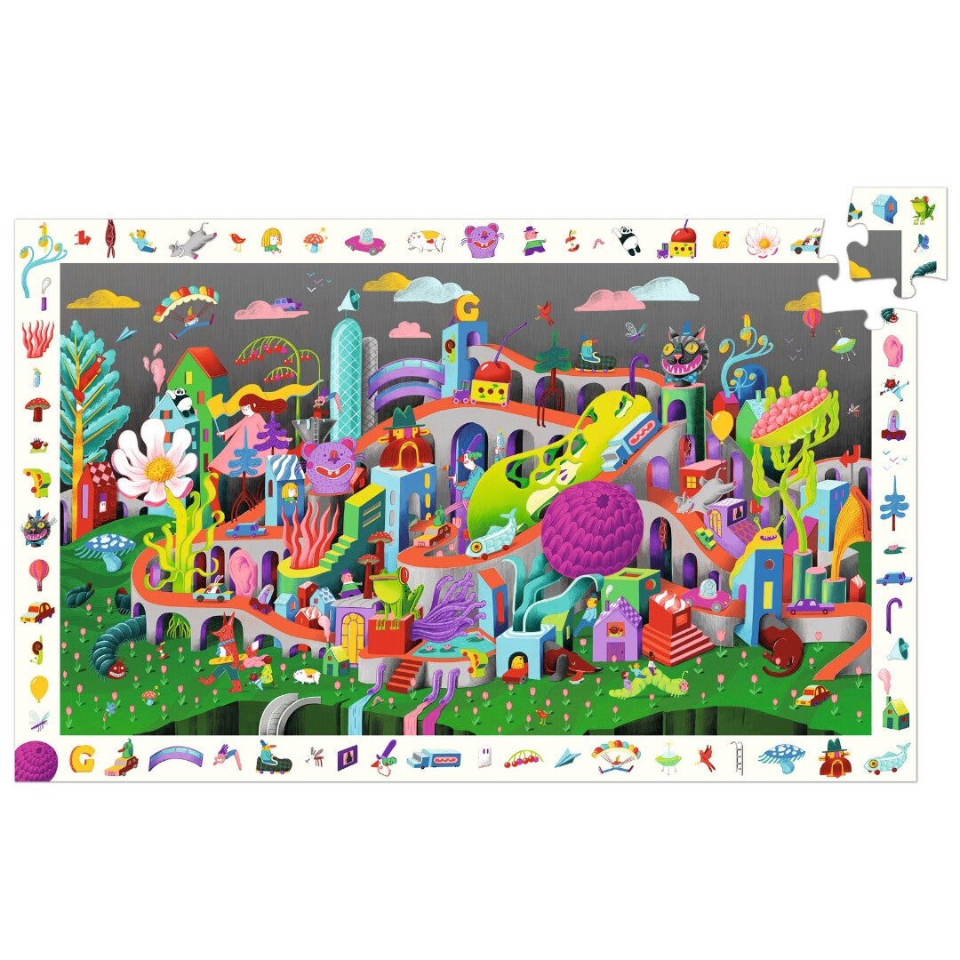djeco puzzel observation crazy town - 200st | DJ07462 | 2