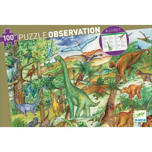 djeco puzzel observation dinosaurussen (100st) | DJ07424 | 2