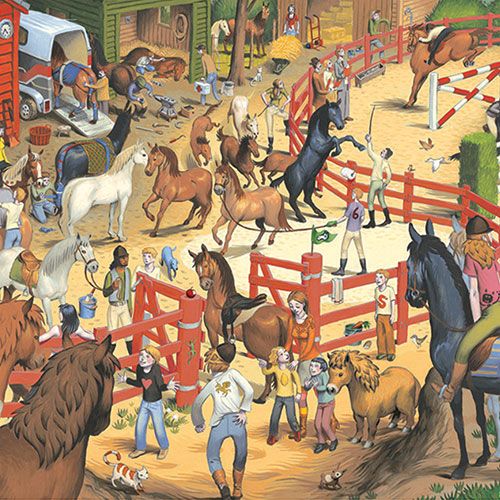 djeco puzzel observation paarden (200st) | DJ07454 | 1