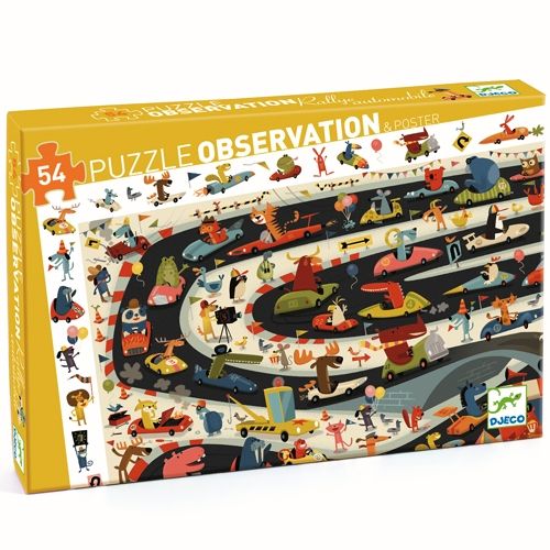 djeco puzzel observation racebaan - 54st | DJ07564 | 1