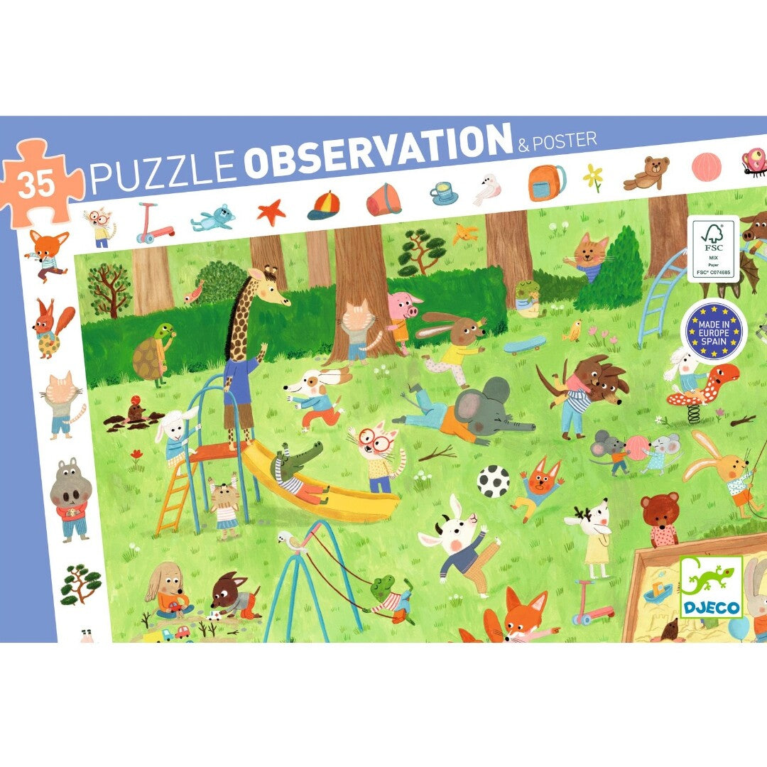 djeco puzzel observation speeltuin - 35st  | DJ07596 | 0