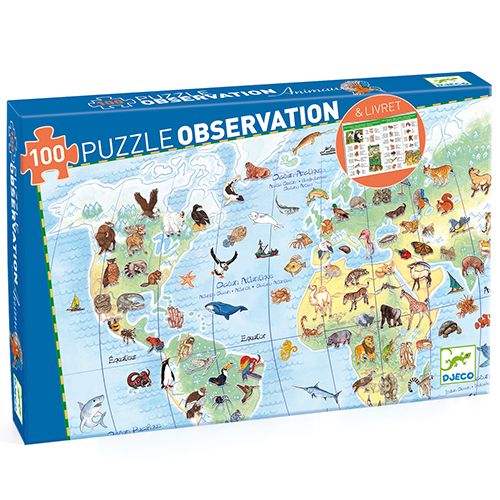 djeco puzzel observation werelddieren (100st) | DJ07420 | 0