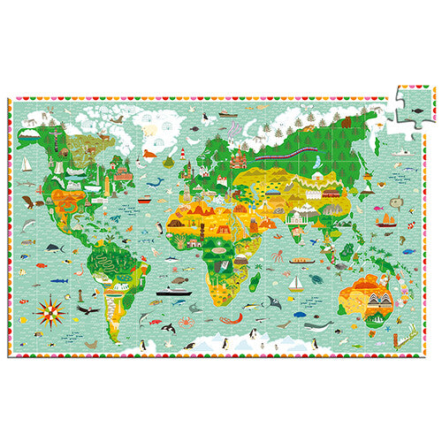 djeco puzzel reis rond de wereld - 200st | DJ07412 | 1