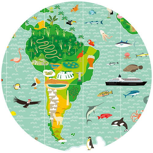 djeco puzzel reis rond de wereld - 200st | DJ07412 | 2