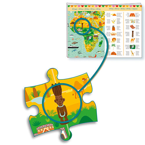 djeco puzzel reis rond de wereld - 200st | DJ07412 | 3