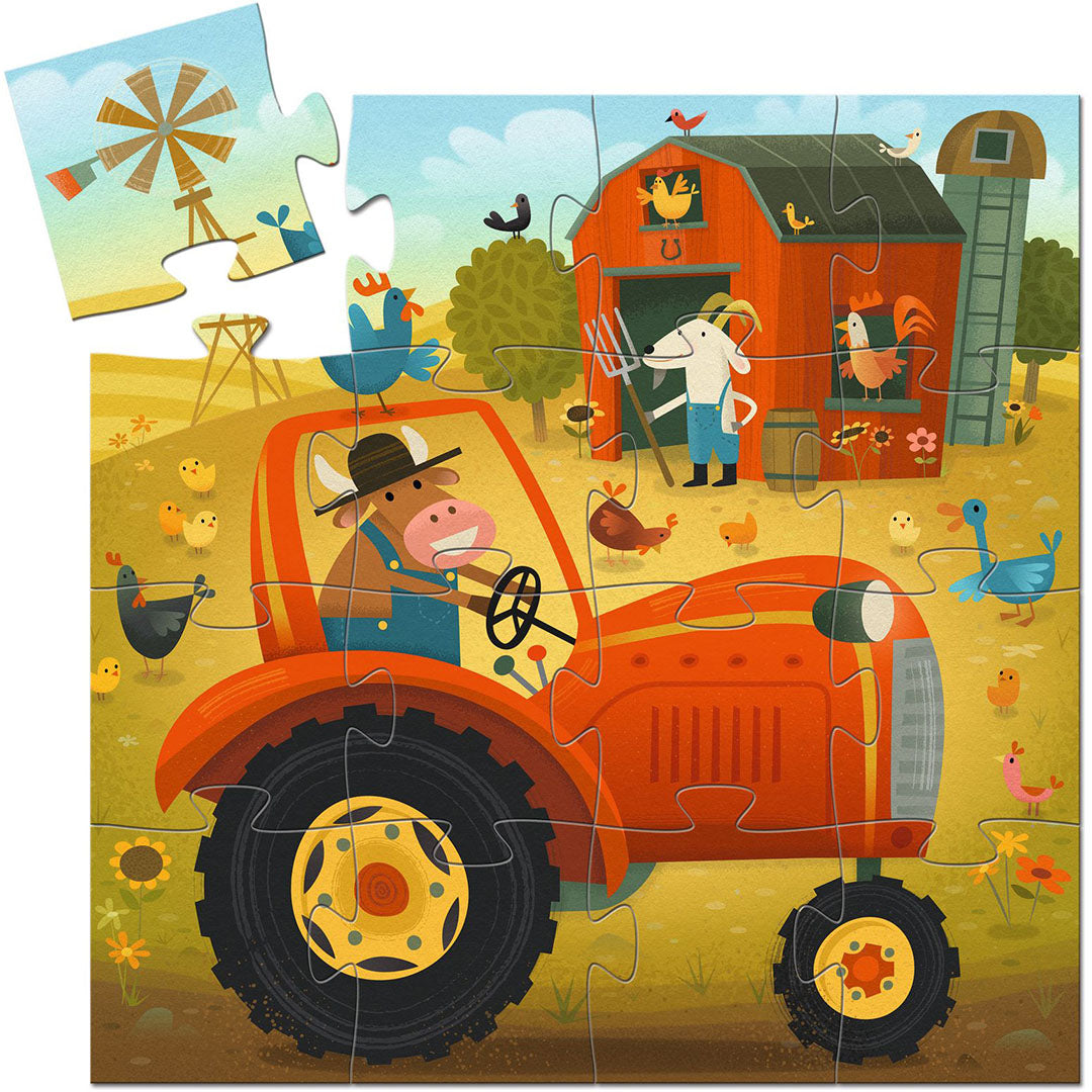 djeco puzzel tractor - 16st | DJ07275 | 1