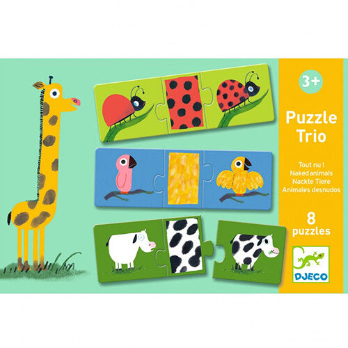 djeco puzzel trio naakte dieren - 8x3st | DJ08186 | 0