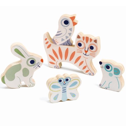 djeco reliëfpuzzel babyanimali - 5st | DJ06121 | 1