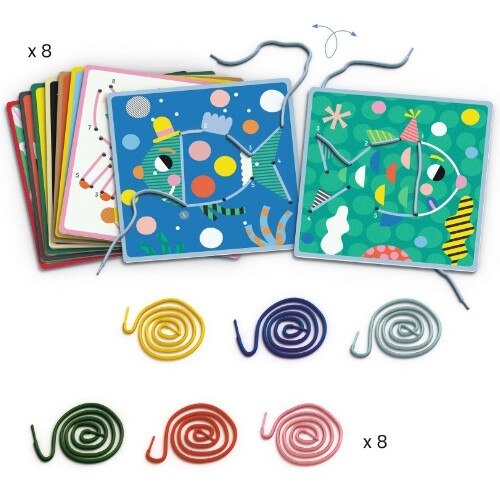 djeco rijgkaarten leren tellen | DJ08326 | 1