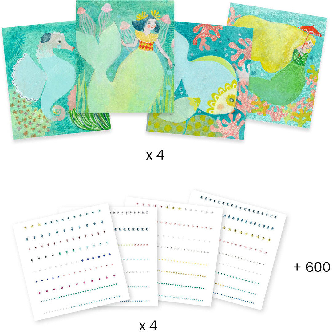 djeco schilderijen mini-diamanten watery waves | DJ09433 | 1