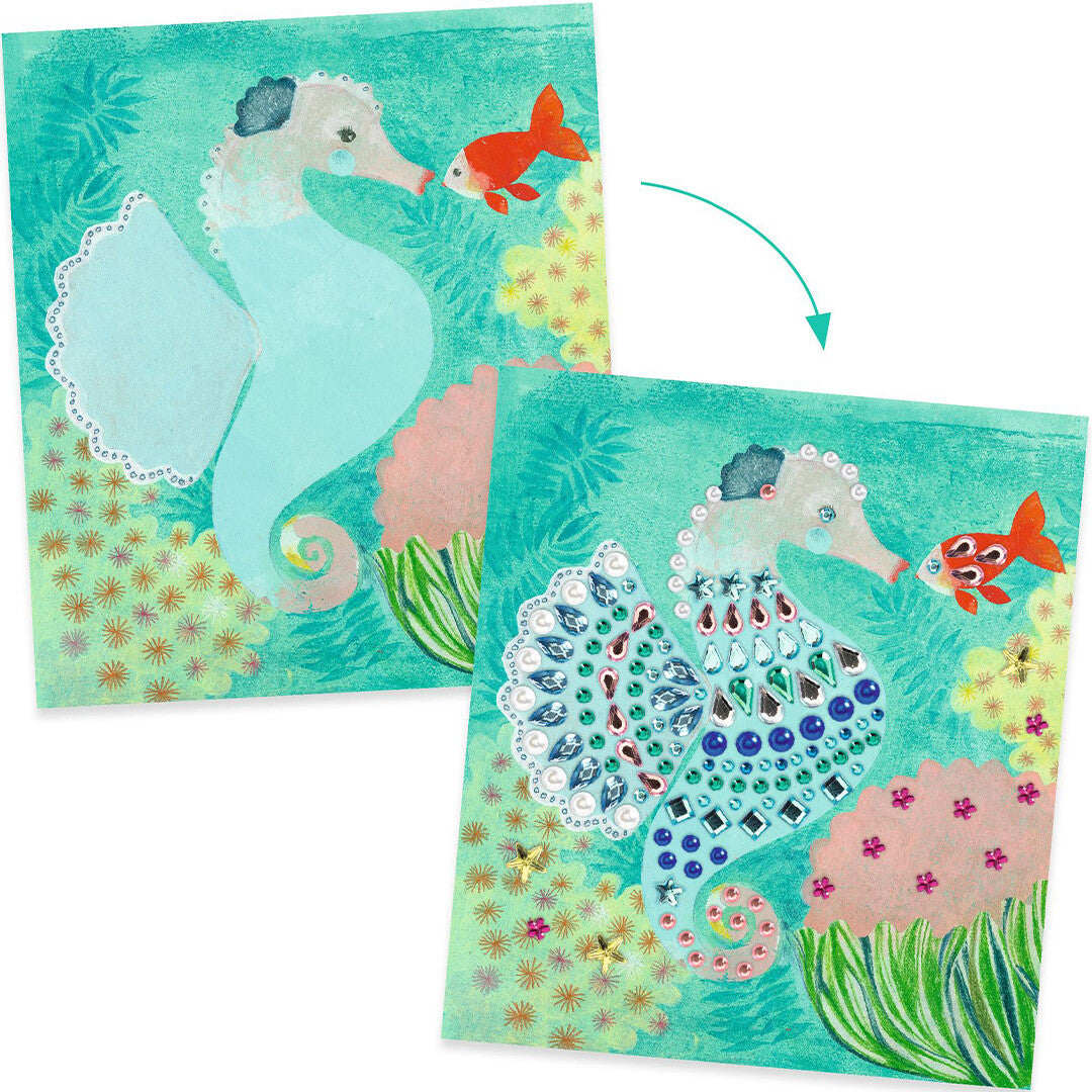 djeco schilderijen mini-diamanten watery waves | DJ09433 | 3