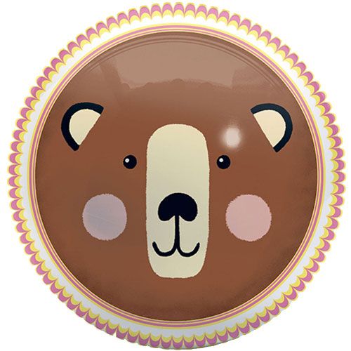 djeco speelbal bear & fox - 22 cm | DJ00165 | 0