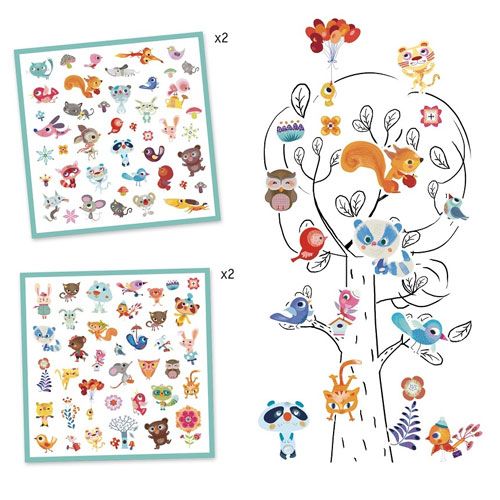 djeco stickers kleine vrienden - 160st | DJ08842 | 1
