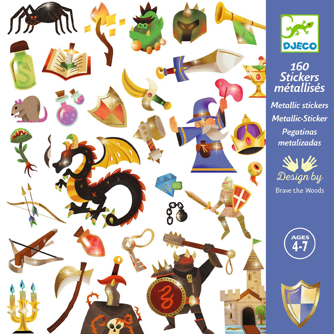 djeco stickers middeleeuwen - 160st | DJ09277 | 0