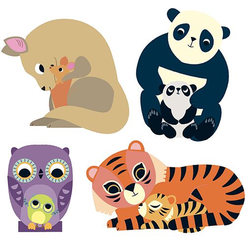 djeco stickers moeder en baby - 120st | DJ09077 | 1