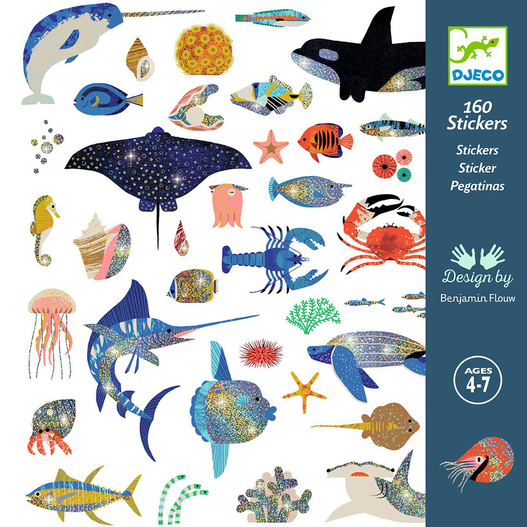 djeco stickers oceaan - 160st | DJ09278 | 0