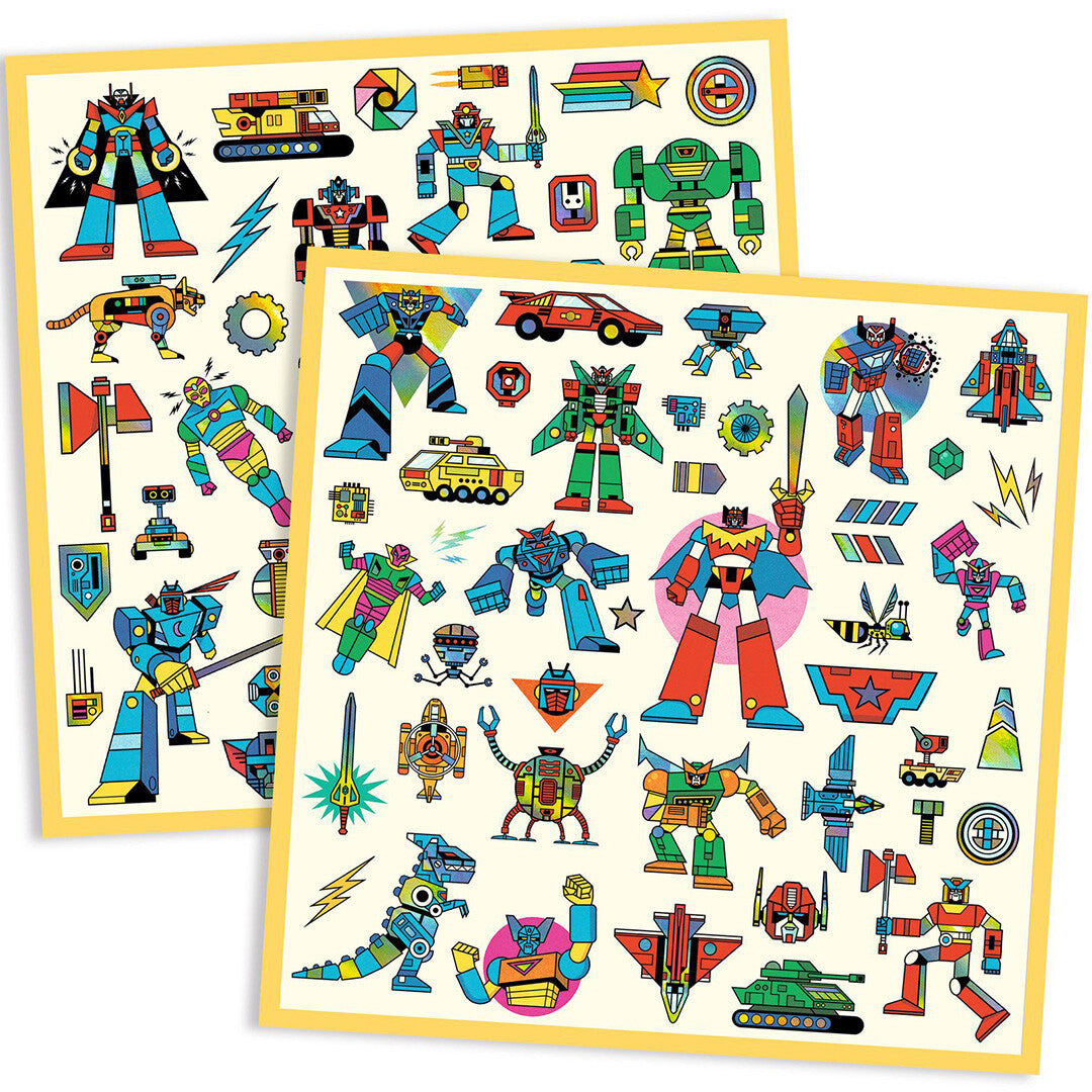 djeco stickers robot - 160st | DJ09276 | 3