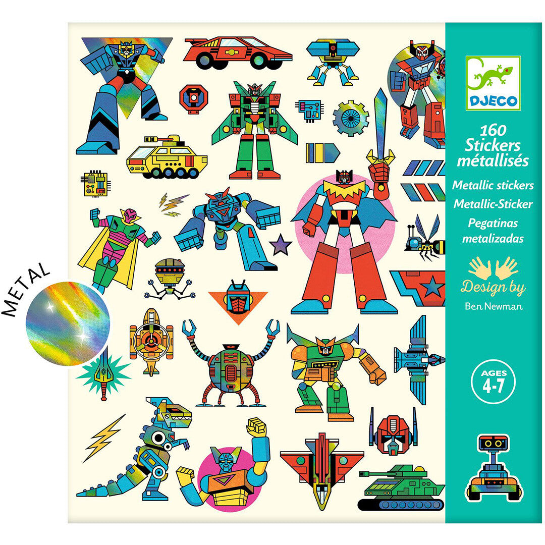 djeco stickers robot - 160st | DJ09276 | 4