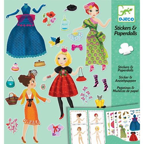 djeco stickerset aankleedpoppen modellen | DJ09691 | 0
